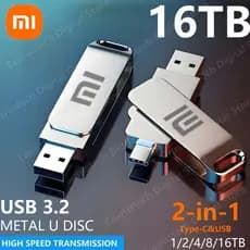 Pendrive USB3.0 De Alta Velocidade 2 Em 1 16TB/8TB/4TB/2TB/1TB Pen Drive OTG Usb Flash Metal Memória Vara 3.0 Para Tipo-