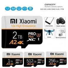 Cartão De Memória 2TB 1TB 512GB 256GB Class10 Mini TF U1 SD Para Telefones Celulares Dispositivos De Carro Computadores