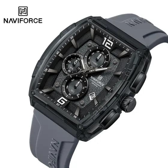 NAVIFORCE NF6101 Relógios Masculinos De Quartzo Com Pulseira De Silicone Multifuncional À Prova D'água De Pulso Cronógra