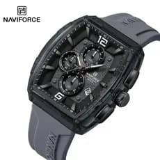 NAVIFORCE NF6101 Relógios Masculinos De Quartzo Com Pulseira De Silicone Multifuncional À Prova D'água De Pulso Cronógra