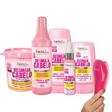 Kit 05 Itens Desmaia Cabelo + Escova De Cabelo Desembaraçadora - Forever Liss