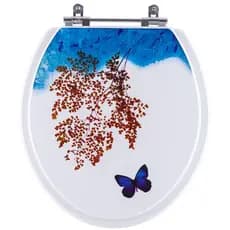 Assento Sanitário Decorado Borboleta Oval para vaso Icasa