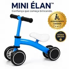 Bicicleta de Equilíbrio Infantil Sem Pedal 4 Rodas Educativa Coordenação Motora Desenvolvimento Infantil
