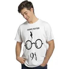 Camisetas Masculinas Harry Potter Branca Blusas Tumblr Geek
