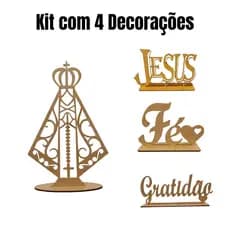 Palavra Decorativa Fé com Base, Mesa, Sala, Escritório e Ambientes