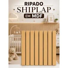 Ripado Shiplap MDF Cru 3mm Painel para Cabeceira e Parede, Quarto Bebê, Crianças, Recém Nascidos