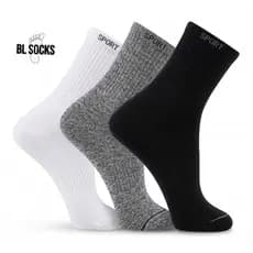 Kit 24 Pares de Meias Cano Alto Longo MESCLADA Sport Unissex Meninos e Meninas
