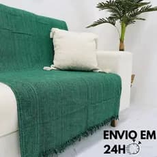 Manta Para Sofá ou Cama Luxo Gigante 210x120 Tipo Capa de Sofá Protetora 100% Algodão Decorativa