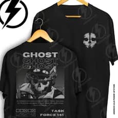 Camiseta Ghost Call Of Duty Modern Warfare Frente E Verso Blusa Camisa 100% Algodão