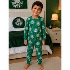 PIJAMA INFANTIL PALMEIRAS DE INVERNO EM SUEDE