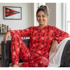 PIJAMA TIME, INVERNO, CALÇA E MANGA LONGA, UNISEX, TIME DO CORAÇÃO TECIDO SUEDE PREMIUM