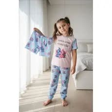kit 3 peças pijama infantil confortavel Tecido suede