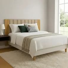 Cabeceira Modular Reta com Painel Ripado – Estilo Moderno e Aconchegante