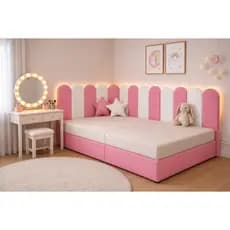 Kit 15 Cabeceiras Coloridas Infantil Estofadas 45x20 Fácil Instalação  Autocolante