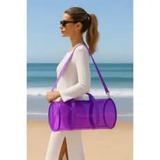 Bolsa Feminina nataçao Transparente , Estilo, Ideal para Praia, Academia, Piscina e Passeios