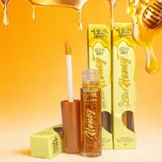 Gloss Labial Mel Glitter Hidratante Honey- Brilhoso (1 Un ou Kit 2Un)