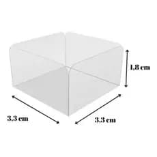 forminha para doces docinhos transparente quadrado 100 unidades