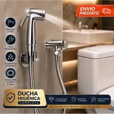 Ducha Higiênica 100% Cromada Completa Luxo Metal Inox chuveirinho