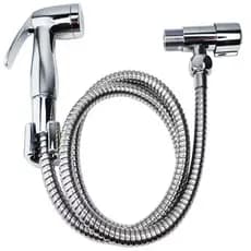 Ducha Higiênica Completa 1/4 Volta Inox Com Registro e Suporte Cromada Chuveirinho Íntimo