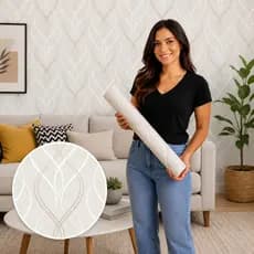 Papel de Parede Lavável Vinil Autocolante Geométrico Hadassa para Sala