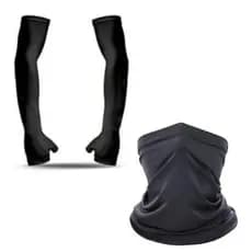Kit Par De Manguitos e Bandana Balaclava EM Sport / Com Proteção UV