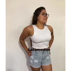 Cropped Regatinha liso com forro