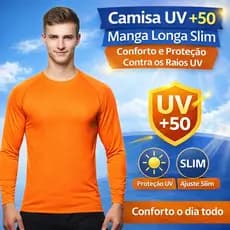 Camisa UV +50 Manga Longa Slim Segunda Pele – Proteção Solar com Muito Estilo