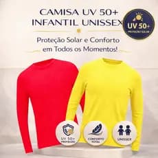 Camisa UV 50+ Infantil Unissex - Proteção Solar Garantida
