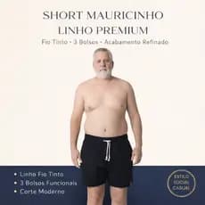 Short Mauricinho Plus Size Fio Tinto Linho 3 Bolsos – Conforto, Estilo e Qualidade!