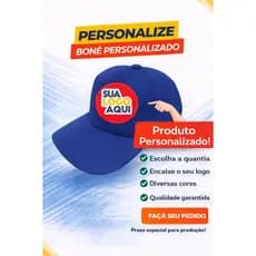 Boné Personalizado Trucker Oxford Liso Aba Curva Simples DTF