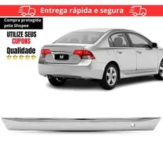 Friso Tampa Traseira Civic Cromado 2007 2008 2009 2010 2011