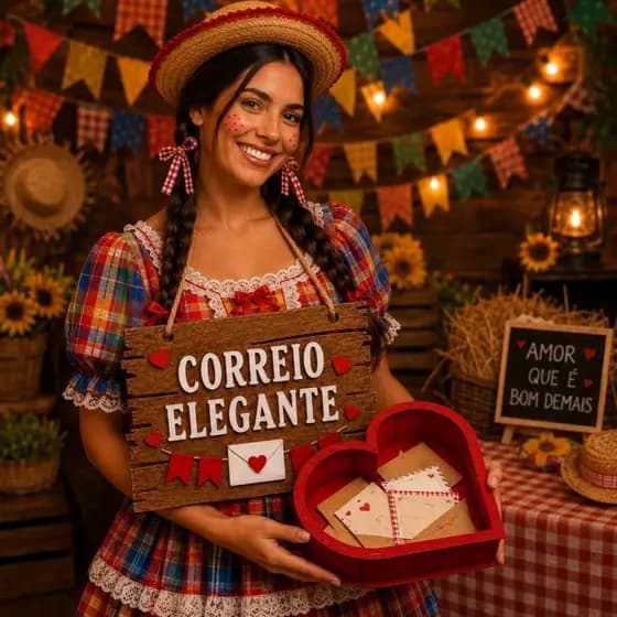 Kit Correio Elegante para Festa de São João Festa junina Arraia quermesse