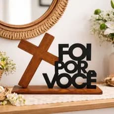 Enfeite Para Páscoa Ele Vive Cruz Mdf Religioso