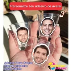 50 Adesivos Personalizados Com Foto Avatar Para Lembranças, | Adesivo Personalizado Aniversario | Adesivo Foto