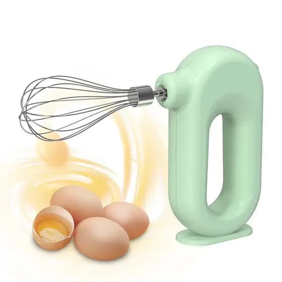 Mixer Elétrico Sem Fio Portátil Batedor Misturardor Recarregável 4 Velocidades Ajustáveis USB