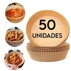 Pacote 50 Unidades Forma Airfryer Descartável Antiaderente Forro de Papel Para Fritadeira Elétrica