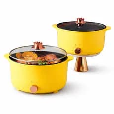 Panela De Arroz Elétrica 3L 110V Ou 220V Com Tampa de Vidro Antiaderente