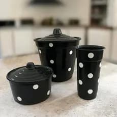 Kit Pia 3 Peças com Lixeira, Porta Sabão e Porta Detergente
