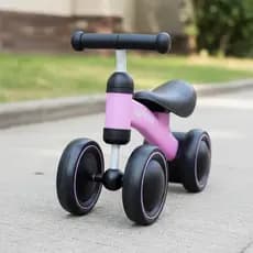 Bicicleta de Equilíbrio Bebê 4 Rodas Triciclo Infantil MSP Kids Menino Menina