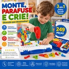 MSP Kids Conjunto Parafusadeira Infantil Com Maleta Menino Criativo Menina