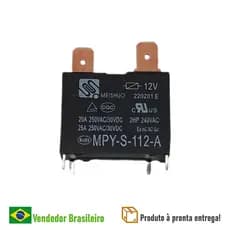 Rele 12V x 20A P/ Ar-Condicionado - Rele da Placa De Ar Condicionado Compatível com diversas marcas