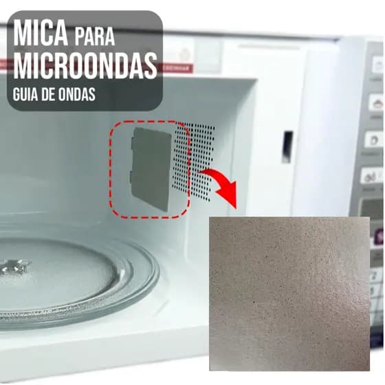 Guia de Onda Tipo Mica para Forno Microondas 15x15cm / Mica Para microondas / Guia e Onda