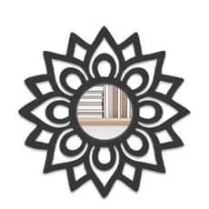 Espelho Mandala Florada MDF Decorativo em 3 tamanhos 20x20cm, 30x30cm e 40x40cm