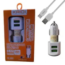 CARREGADOR VEÍCULAR PARA ANDROID KD-303C PORTA DUPLA USB CARREGAMENTO RÁPIDO CARREGADOR TIPO C