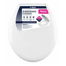 ASSENTO SANITARIO ALMOFADADO OVAL BRANCO ATLAS