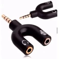 Adaptador Plug Splitter Headset Fone Microfone P2 X P3 Gamer