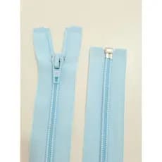 Kit 10 Zíperes Nylon Destacável 70cm Azul Claro Azul bebê NYBC Jaleco Jaqueta Moletom Casaco costura confecção