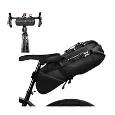 Bolsa De Selim Grande Bike Ciclismo Cicloturismo 10L Guidão 2,5L Bikepacking MTb Speed Cicloviagem