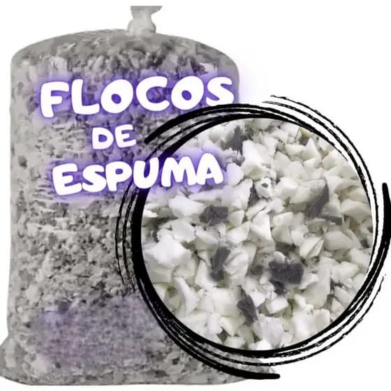 Flocos de Espumas 05kg ou 10kg Ideal para Enchimentos Almofadas Puff Artesanatos Travesseiros Fantoches Almofadas Sofás