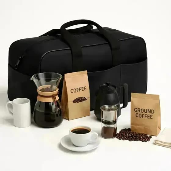 Bolsa Barista Go em Lona para Kit Café Especial com 8 Bolsos